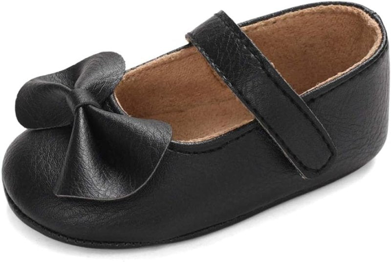 LACOFIA Baby Girls Anti - Slip First Walking Shoes Infant Bowknot Mary Jane Princess Party Shoes Prewalkers - British D'sire