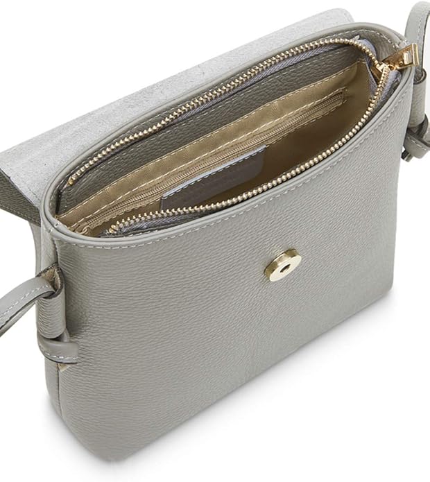 Ladies 100% Italian Real Soft Leather Crossbody Bag with Tassle in Denim Blue - Leather Handbag - British D'sire