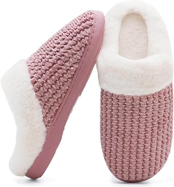 Ladies House Slippers Memory Foam Slippers for Women Comfortable Warm Cosy Non Slip Indoor Outdoor Home Slippers - Autumn Winter House Slippers - British D'sire Main image