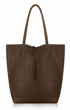Ladies Soft Italian Real Leather Shopper Tote Bags Women Girls College Shoulder Handbags for Women - Leather Handbag - British D'sire