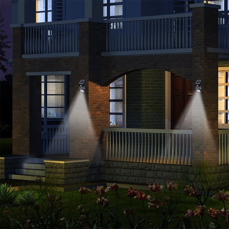 LAMPZOOE CL - 102 0.2W White Light PIR Sensor Solar Light , 80 LM 6000 - 6500K Outdoor Wall Light with 5V 0.5W Solar Panel(Black) - British D'sire