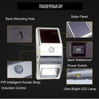 LAMPZOOE CL - 102 0.2W White Light PIR Sensor Solar Light , 80 LM 6000 - 6500K Outdoor Wall Light with 5V 0.5W Solar Panel(Black) - British D'sire