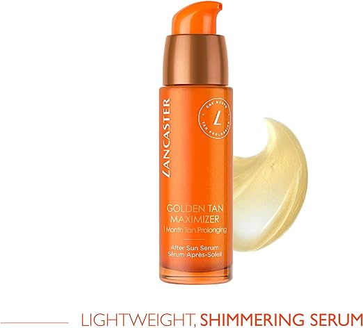Lancaster Golden Tan Maximizer After Sun Face Serum 30ml | Natural Tan Accelerator | Soothing | Cooling | After Sun For Face - British D'sire