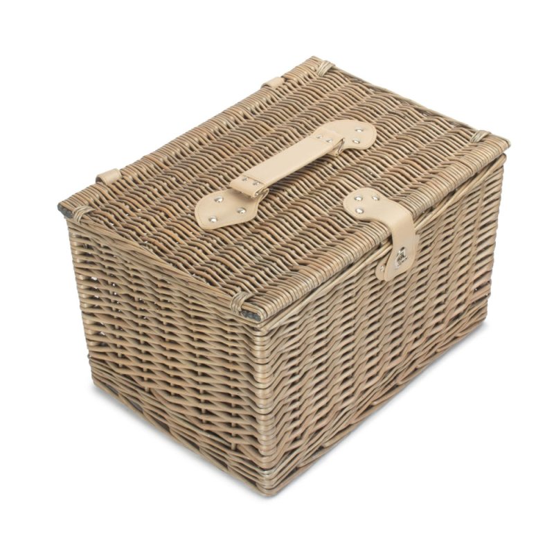 Large Antique Wash Finish Chest Picnic Basket - Empty Picnic Baskets - British D'sire
