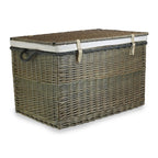 Large Antique Wash Storage Wicker Basket - Storage Baskets - British D'sire