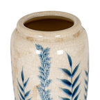 Large Blue Flora Tall Olpe Vase - Blue Ceramic Decorative Vase - Vases - British D'sire