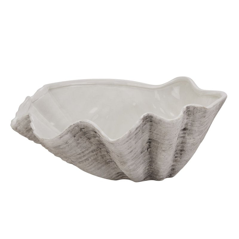 Large Ceramic Adele Shell Bowl Decorative Home Accessory - Trinket Dish - British D'sire