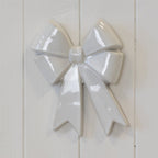 Large Ceramic Double Bow Decor Christmas Decoration - Garland - British D'sire