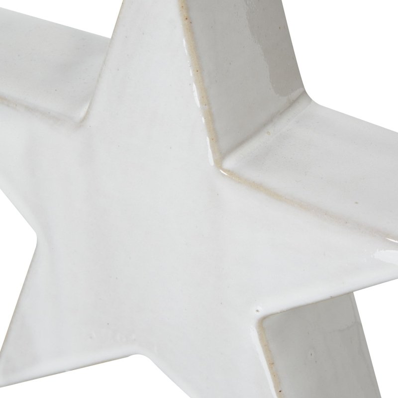 Large Ceramic Standing Star Decoration - Christmas Decor - British D'sire