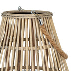Large Ellipse Wicker Lantern With Glass Holder - Lanterns - British D'sire