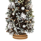 Large Frosted Forest Tree With Pinecones And Pearls - Christmas Decor - British D'sire