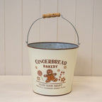 Large Gingerbread Bakery Bucket - Christmas Decor - British D'sire