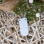 Large LED White Rattan Bauble With Branches And Ribbon - Christmas Decor - British D'sire