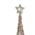 Large LED Wicker Christmas Tree With Star - Christmas Decor - British D'sire