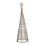 Large LED Wicker Christmas Tree With Star - Christmas Decor - British D'sire