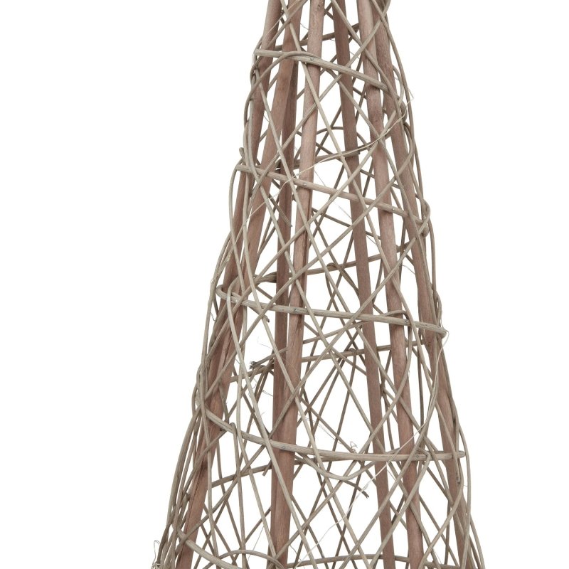 Large LED Wicker Christmas Tree With Star - Christmas Decor - British D'sire