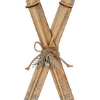 Large Natural Rustic Crossed Skis - Christmas Decor - British D'sire