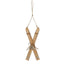 Large Natural Rustic Crossed Skis - Christmas Decor - British D'sire