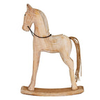 Large Natural Rustic Rocking Horse - Christmas Decor - British D'sire