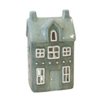 Large Nordic Green Ceramic Tealight Holder House - Christmas Decor - British D'sire