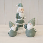 Large Nordic Green Santa Ornament - Christmas Decor - British D'sire