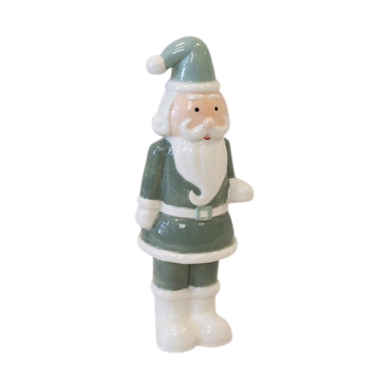 Large Nordic Green Santa Ornament - Christmas Decor - British D'sire
