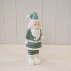 Large Nordic Green Santa Ornament - Christmas Decor - British D'sire