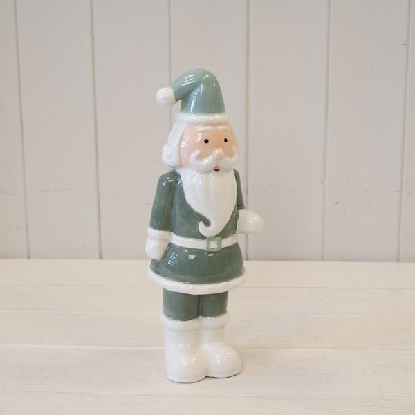 Large Nordic Green Santa Ornament - Christmas Decor - British D'sire