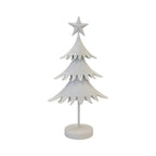 Large Off White Metal Christmas Tree Decoration 53cm - Christmas Decor - British D'sire
