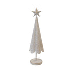 Large Off White Tree with Brushed Gold Stars 71cm - Christmas Decor - British D'sire