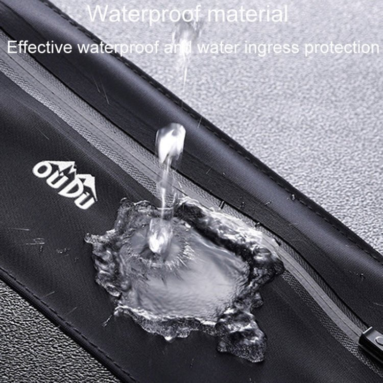 Large OUDU Outdoor Running Cell Phone Waist Pack Men And Women Waterproof Sports Gear(Gray) - British D'sire