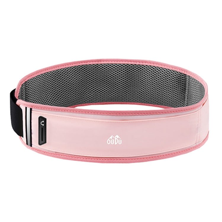 Large OUDU Outdoor Sports Wraparound Waist Pack Portable Water Bottle Bag(Pink) - British D'sire