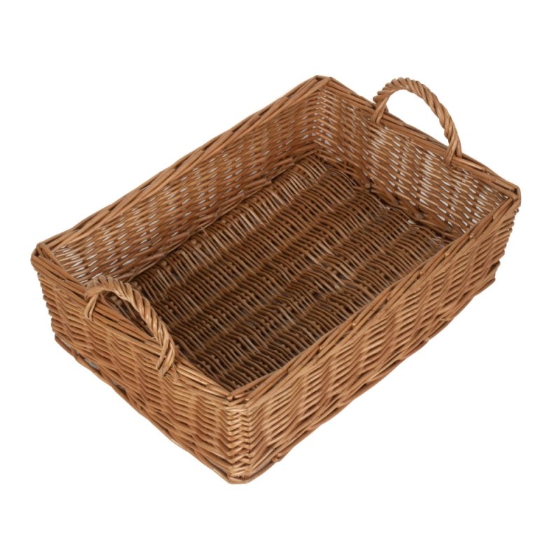 Large Rectangular Bread Display Wicker Tray - Serving Tray - British D'sire Main image