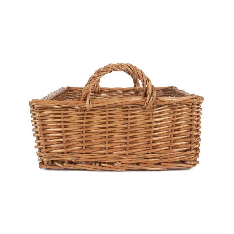 Large Rectangular Bread Display Wicker Tray - Serving Tray - British D'sire