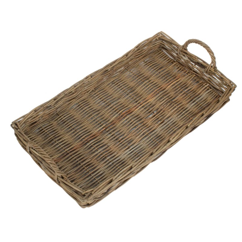 Large Rectangular Rattan Serving Tray - Serving Tray - British D'sire