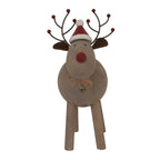 Large Rustic Rudolf With Hat Home Decor Ornament Decoration - Christmas Decor - British D'sire