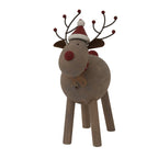 Large Rustic Rudolf With Hat Home Decor Ornament Decoration - Christmas Decor - British D'sire