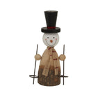 Large Rustic Snowman Home Decor Ornament Decoration - Christmas Decor - British D'sire
