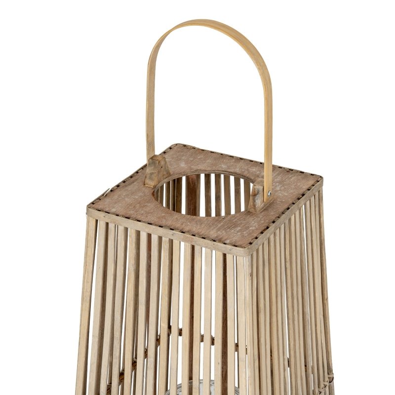 Large Silo Wicker Lantern With Glass Holder - Lanterns - British D'sire