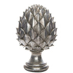 Large Silver Pinecone Finial Decorative Ornament - Figurines - British D'sire