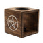 Large Square Mango Wood Oil Burner- Pentagon - Cool Designs Oil Burners - British D'sire