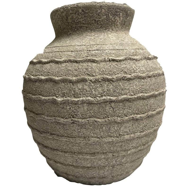 Large Tuscan Grey Vase - Brown Ceramic Decorative Vase - Vases - British D'sire