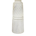 Large White Carved Candle Holder - Candle Holders - British D'sire