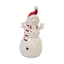 Large White Christmas LED Snowman in a Scarf - Christmas Decor - British D'sire
