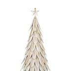 Large White Metal Christmas Tree on Wooden Stand - Christmas Decor - British D'sire