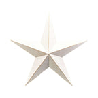 Large White Metal Star Christmas Decoration 52cm - Christmas Decor - British D'sire
