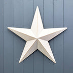Large White Metal Star Christmas Decoration 52cm - Christmas Decor - British D'sire