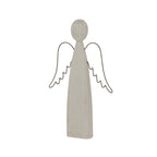 Large Whitewashed Rustic Standing Angel - Christmas Decor - British D'sire
