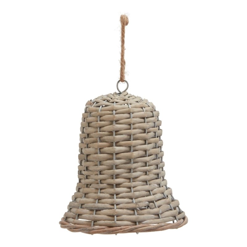 Large Wicker Bell Decoration Christmas Hanging Decoration - Christmas Decor - British D'sire