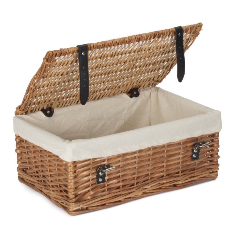 Large Wicker Packaging Basket - Empty Picnic Baskets - British D'sire